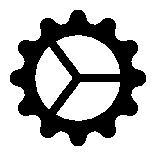 Filled vector gear with three empty holes