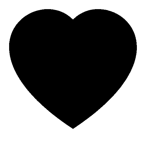 Traced heart with an empty background